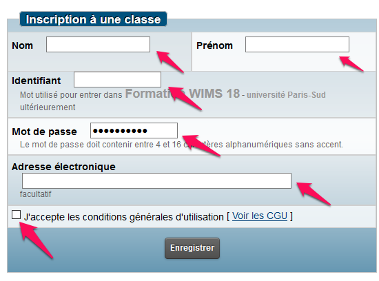 page de cration du compte lve